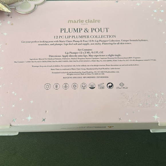 Marie Claire Paris Plump & Pout 12 Piece Lip Plumper Collection. - Picture 4 of 4